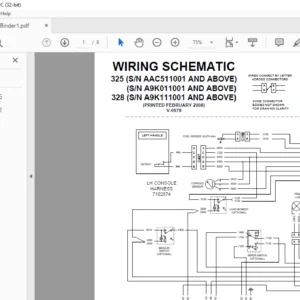 Bobcat 325 328 Wiring Electrical Schematic + Hydraulic/Hydrostatic Schematic Manual
