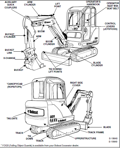 2000 bobcat 331 parts