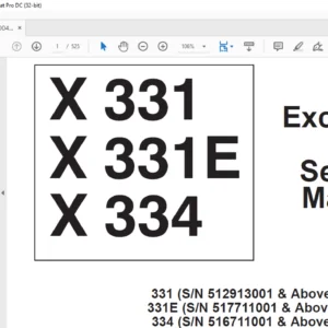 Bobcat 331 331E 334 Excavator Service Manual 6900464 (2–98) - PDF DOWNLOAD