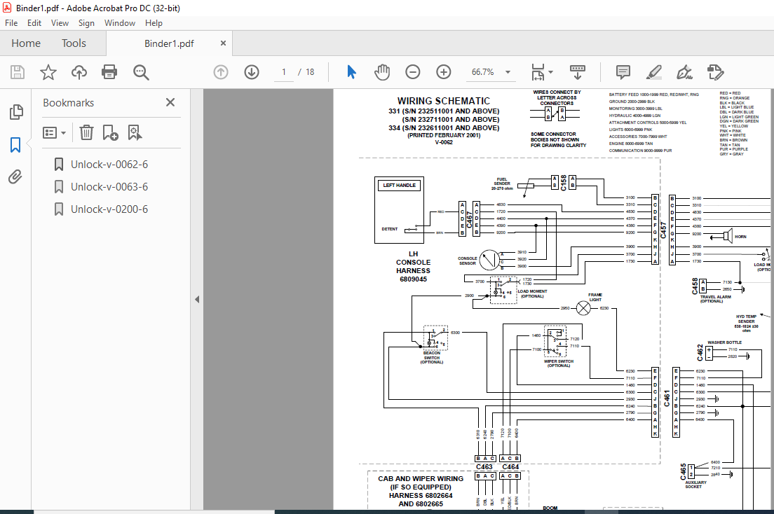 Bobcat 331 331E 334 Wiring Electrical Schematic + Hydraulic/Hydrostatic