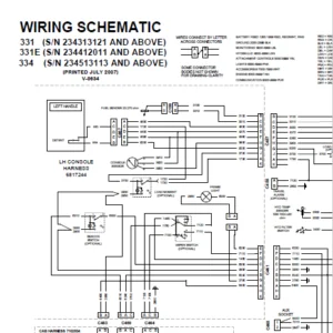 Bobcat 331 331E 334 Wiring Electrical Schematic + Hydraulic/Hydrostatic Schematic Manual - PDF DOWNLOAD