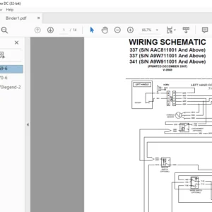 Bobcat 331 331E 334 Wiring Electrical Schematic + Hydraulic/Hydrostatic Schematic Manual  - PDF DOWNLOAD