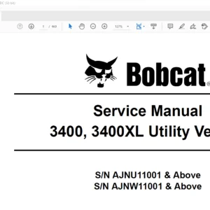 Bobcat 3400, 3400XL Utility Vehicle Service Manual 6989606 (4-11) - PDF DOWNLOAD