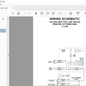 Bobcat 418 Wiring Electrical Schematic + Hydraulic/Hydrostatic Schematic Manual - PDF DOWNLOAD