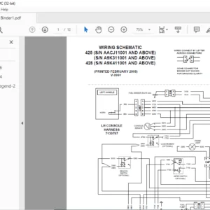 Bobcat 425 428 Wiring Electrical Schematic + Hydraulic/Hydrostatic Schematic Manual - PDF DOWNLOAD