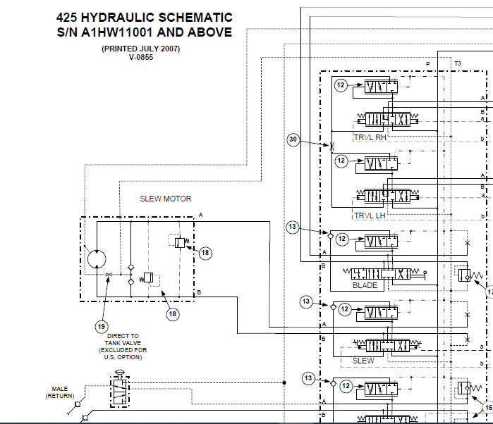 Bobcat 425 Wiring Electrical Schematic + Hydraulic/Hydrostatic ...