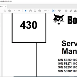 Bobcat 430 Service Manual 6902318 (10-09) - PDF DOWNLOAD