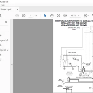 Bobcat 430 Wiring Electrical Schematic + Hydraulic/Hydrostatic Schematic Manual  - PDF DOWNLOAD