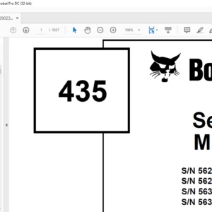 Bobcat 435 Service Manual 6902331 (4-08) - PDF DOWNLOAD