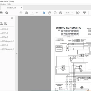 Bobcat 435 Wiring Electrical Schematic + Hydraulic/Hydrostatic Schematic Manual – PDF DOWNLOAD