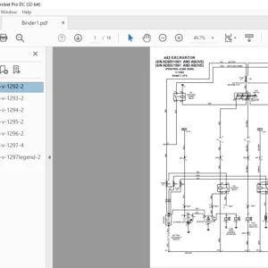Bobcat 442 Excavator Wiring Electrical Schematic + Hydraulic/Hydrostatic Schematic Manual - PDF DOWNLOAD