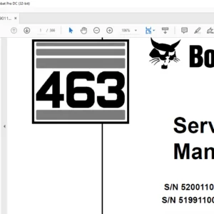 Bobcat 463 Service Manual 6901177 (3-06) - PDF DOWNLOAD