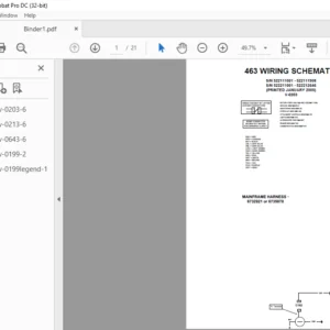 Bobcat 463 Wiring Electrical Schematic + Hydraulic/Hydrostatic Schematic Manual - PDF DOWNLOAD