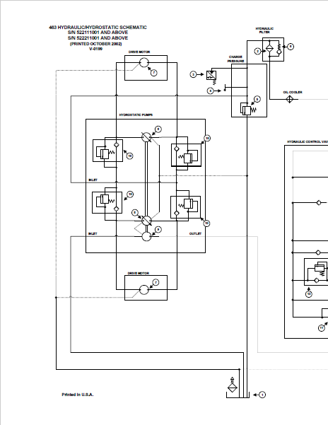 Bobcat 463 Wiring Electrical Schematic + Hydraulic/Hydrostatic ...