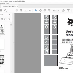 Bobcat 540 543 543B Service Manual 6566532 (11–94) - PDF DOWNLOAD