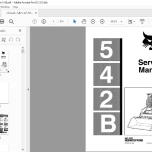 Bobcat 542B Service Manual 6570791 (5-88) - PDF DOWNLOAD