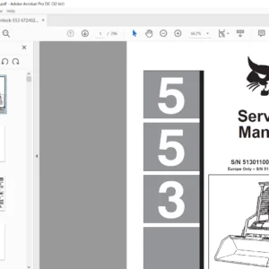Bobcat 553 Service Manual 6724024 (11–95) - PDF DOWNLOAD