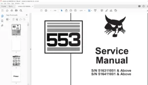 Bobcat 553 Service Manual 6900450 (1–98) - PDF DOWNLOAD