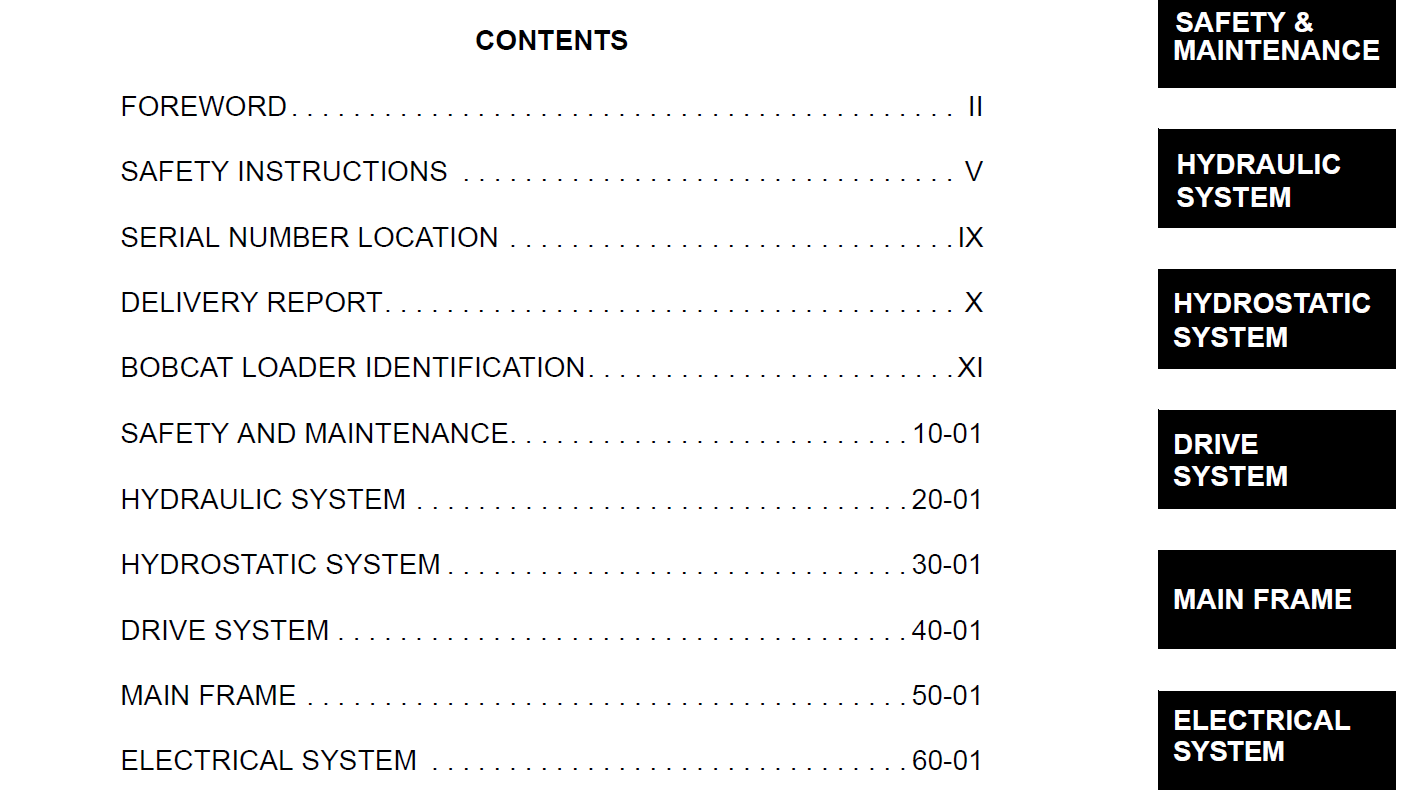 Bobcat 553 Service Manual 6901824 (3-06) - PDF DOWNLOAD - HeyDownloads