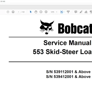 Bobcat 553 Skid-Steer Loader Service Manual 6904705 (3-06) - PDF DOWNLOAD