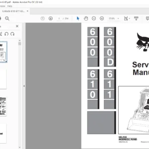 Bobcat 600 610 600D 611 Service Manual 66556276 (6–87) - PDF DOWNLOAD