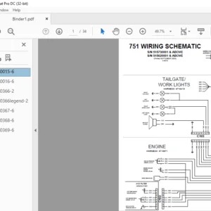 Bobcat 751 Wiring Electrical Schematic + Hydraulic/Hydrostatic Schematic Manual  - PDF DOWNLOAD