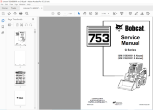 Bobcat 753 G Series Service Manual 6900976 (2-06) - PDF DOWNLOAD ...