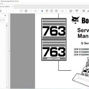 Bobcat 763 763 HIGH FLOW Service Manual 6900977 (2-06) - PDF DOWNLOAD