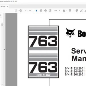 Bobcat 763 763 High Flow Service Manual 6900091 (5-11) - PDF DOWNLOAD