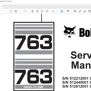 Bobcat 763 763 High Flow Service Manual 6900091 (6–97) - PDF DOWNLOAD