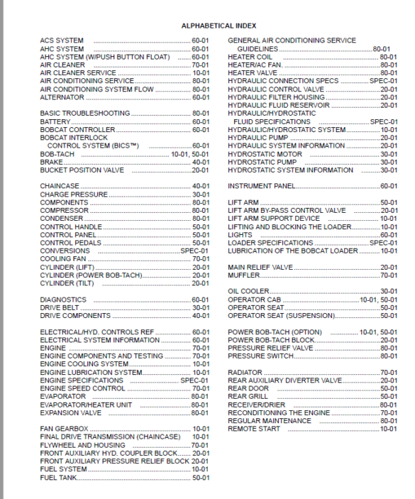 Bobcat 773 773 High Flow 773 Turbo G Series Service Manual - PDF