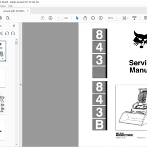 Bobcat 843 843B Service Manual 6566091 (12-85) - PDF DOWNLOAD