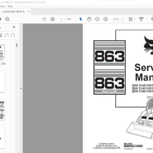Bobcat 863 863 High Flow Service Manual 6724799 (4–96) - PDF DOWNLOAD