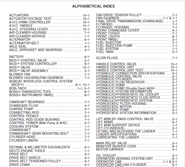 Bobcat 863 863 High Flow Service Manual 6900648 (7-10) - PDF DOWNLOAD ...