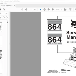 Bobcat 864 864 High Flow Service Manual 6900627 (7–99) - PDF DOWNLOAD