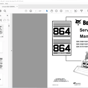 Bobcat 864 864 High Flow Service Manual 6900945 (3-06) - PDF DOWNLOAD