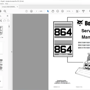 Bobcat 864 864 High Flow Service Manual 6900945 (7-10) - PDF DOWNLOAD