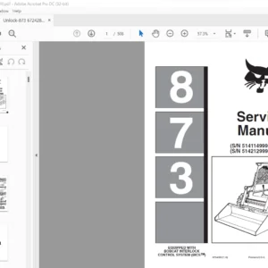 Bobcat 873 High Flow Service Manual 6724280 (7-10) - PDF DOWNLOAD