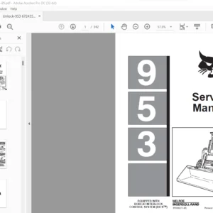 Bobcat 953 Service Manual 6724352 (11–95) - PDF DOWNLOAD