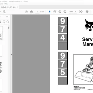 Bobcat 974 975 Service Manual 6556214 (11-85) - PDF DOWNLOAD
