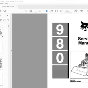 Bobcat 980 Service Manual 6570341 (2-87) - PDF DOWNLOAD