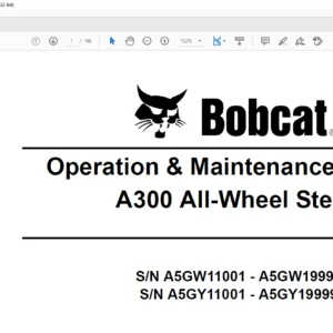 Bobcat A300 All-Wheel Steer Operation & Maintenance Manual - PDF DOWNLOAD