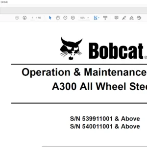Bobcat A300 All Wheel Steer Operation & Maintenance Manual  6904170 (5-08) - PDF DOWNLOAD