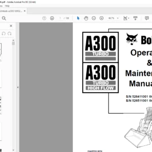 Bobcat A300 Turbo A300 Turbo High Flow Operation & Maintenance Manual 6902694 (12-06) - PDF DOWNLOAD