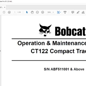Bobcat CT122 Compact Tractor Operation & Maintenance Manual 122 6987062(3-10) - PDF DOWNLOAD