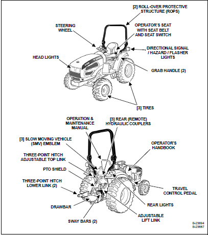 Bobcat CT230 Compact Tractor Operation & Maintenance Manual 230 6986917