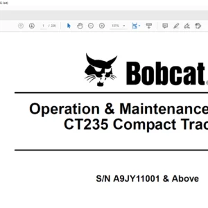 Bobcat CT235 Compact Tractor Operation & Maintenance Manual  6986643 (3-10) - PDF DOWNLOAD