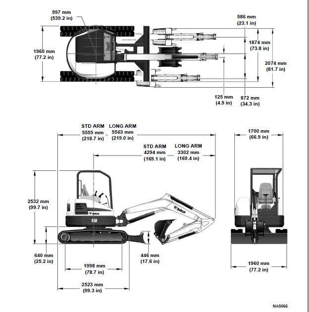 Bobcat E50 Compact Excavator Operation & Maintenance Manual 6989440 (3 ...