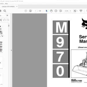 Bobcat M970 (Diesel and Gasoline) Service Manual 6545690 (6-81)  - PDF DOWNLOAD