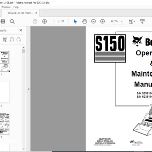 Bobcat S150 Operation & Maintenance Manual - PDF DOWNLOAD